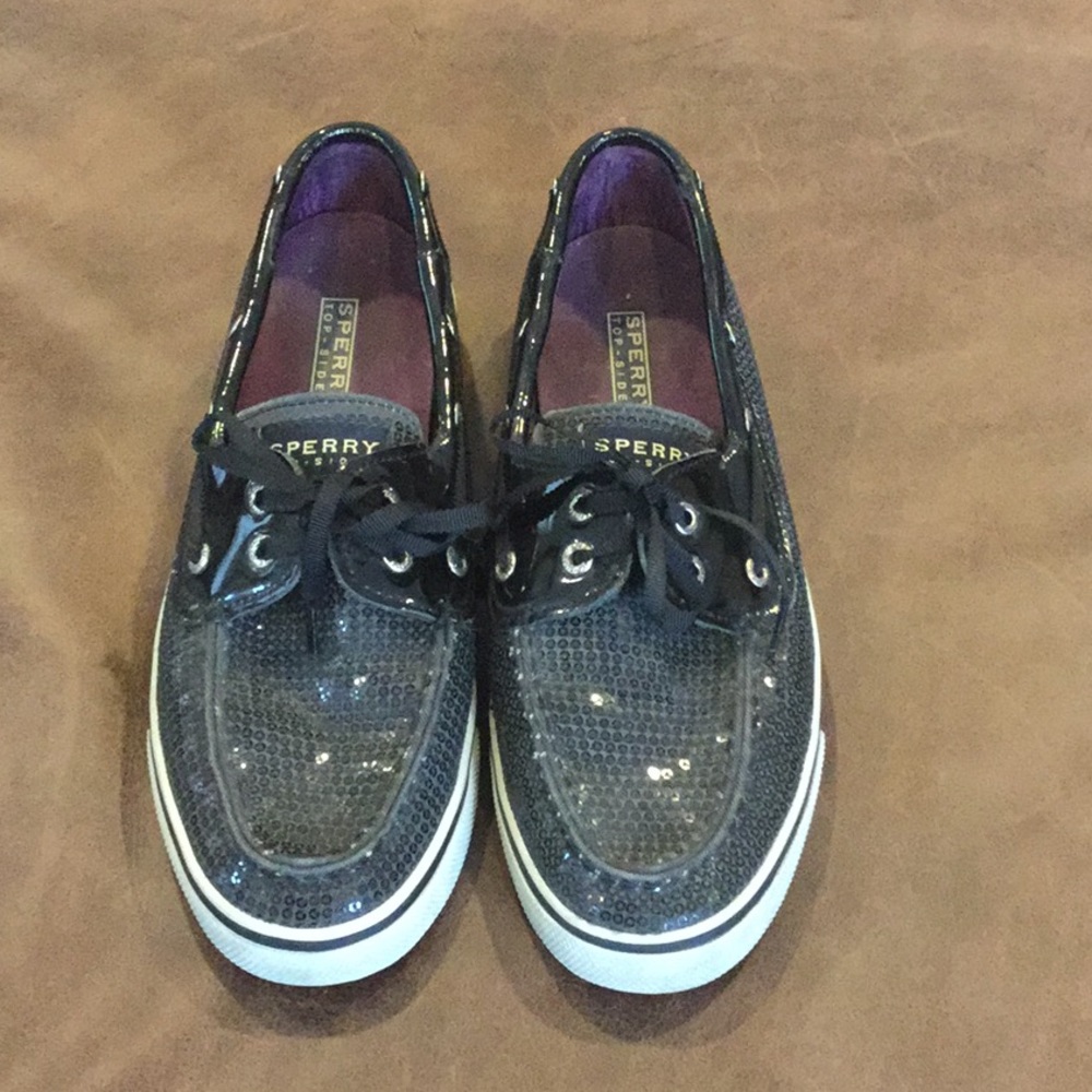 EUC Sperry Top Sider Sequin Boat Shoes